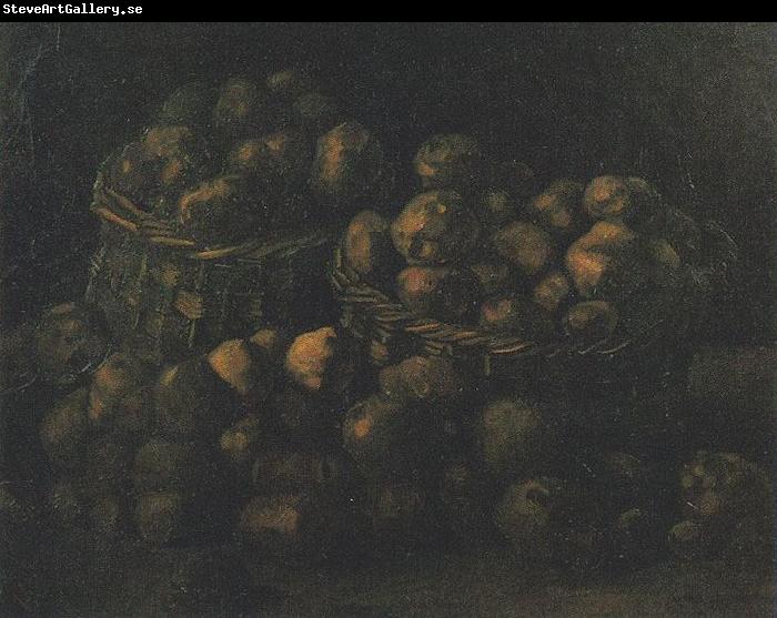 Vincent Van Gogh Still life basket with two potato-baskets